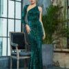 Paloma Green sequin gown 2