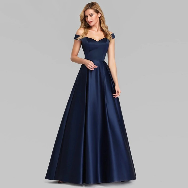 Navy Blue Ball Gown - Elegant Formal ...